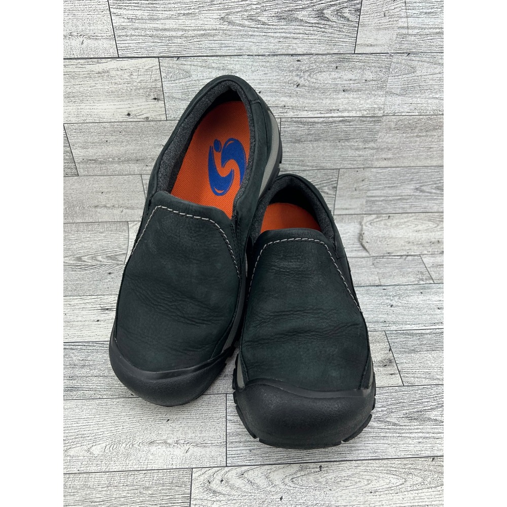 KEEN Presidio II Black Leather Slip On Shoes Womens 8 1026723